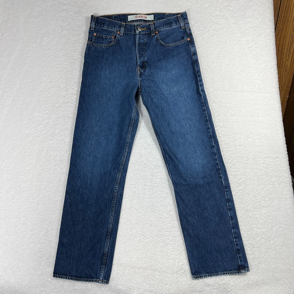 VINTAGE Gap 34x30 (32x29.5) Straight Fit Blue Jeans Retro 90s Special Denim